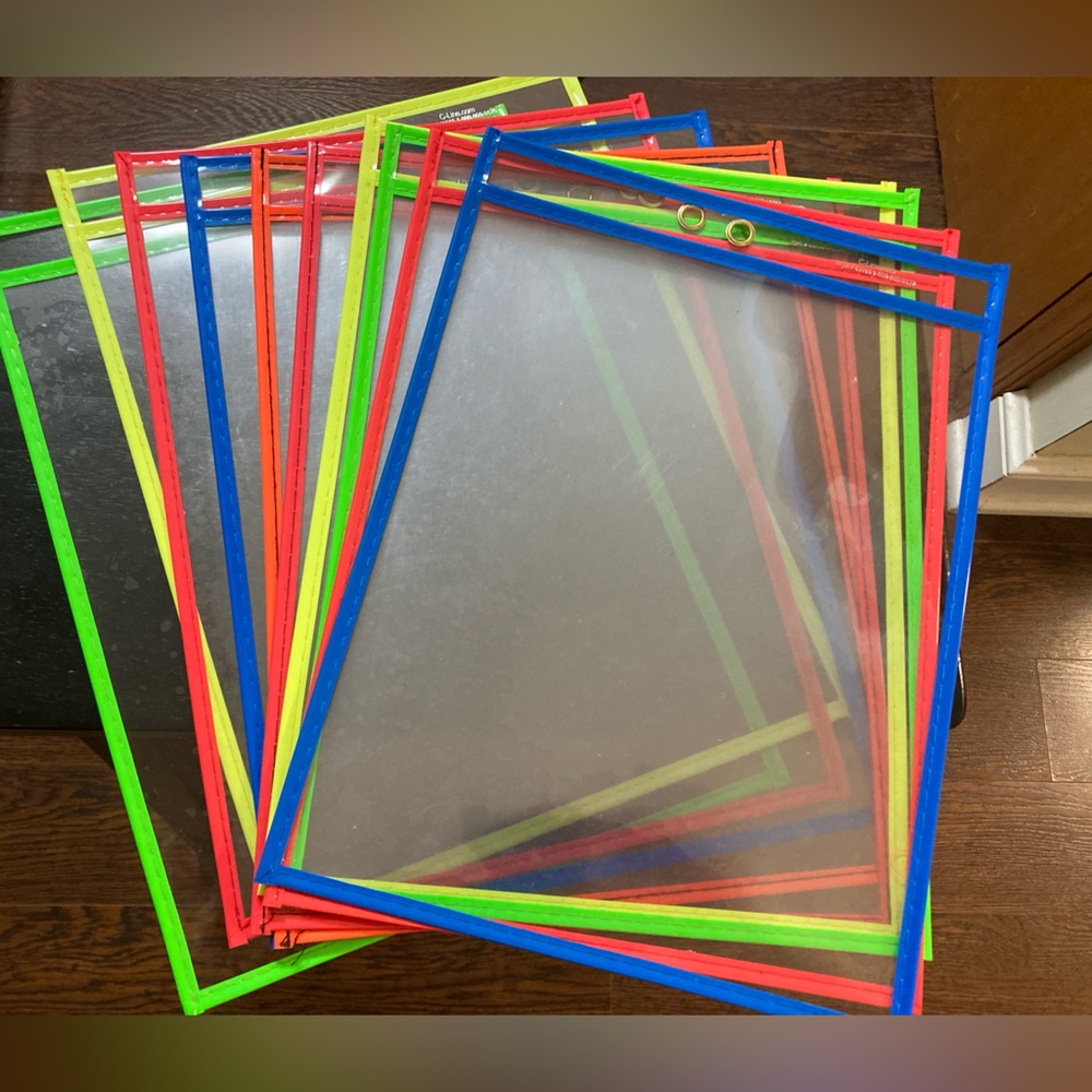 Reusable Dry Erase Pockets Set of 10 Brand New!